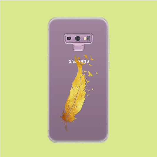Gold Magic Bird Samsung Galaxy Note 9 Clear Case