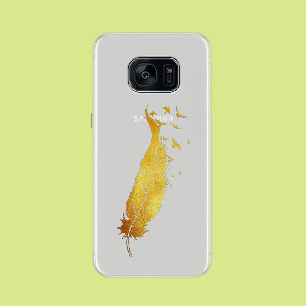 Gold Magic Bird Samsung Galaxy S7 Edge Clear Case