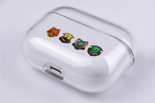 Harry Potter Four Crests of Hogwarts Protective Clear Case Cover For Apple Airpod Pro