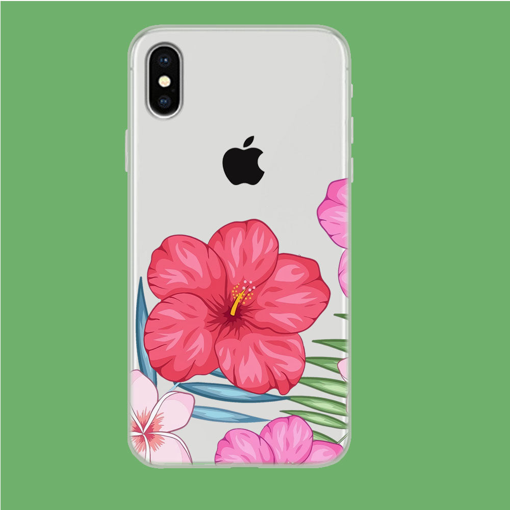Hibiscus Aura iPhone Xs Clear Case