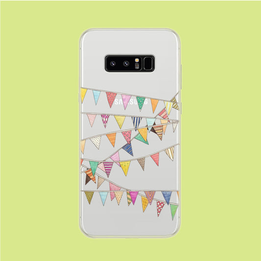 Hilarity in Party Flag Samsung Galaxy Note 8 Clear Case