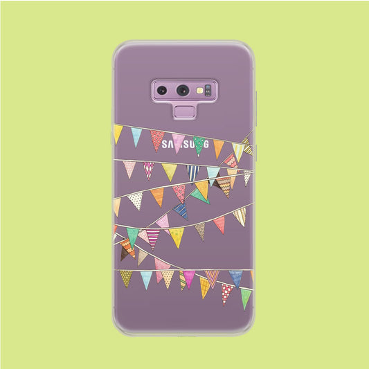 Hilarity in Party Flag Samsung Galaxy Note 9 Clear Case