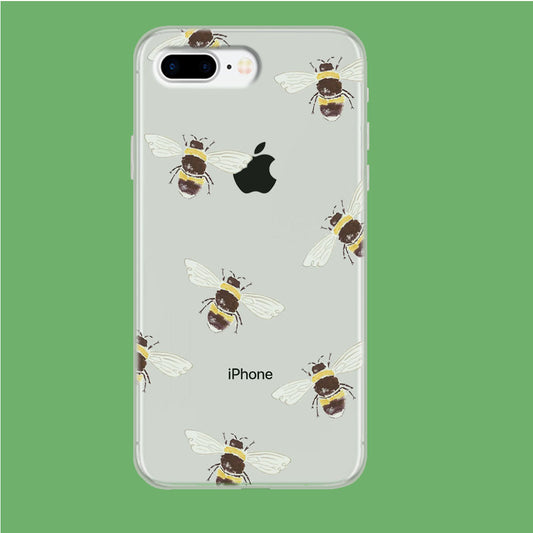 Honey Bee Patern iPhone 8 Plus Clear Case
