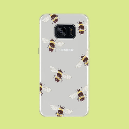 Honey Bee Patern Samsung Galaxy S7 Edge Clear Case