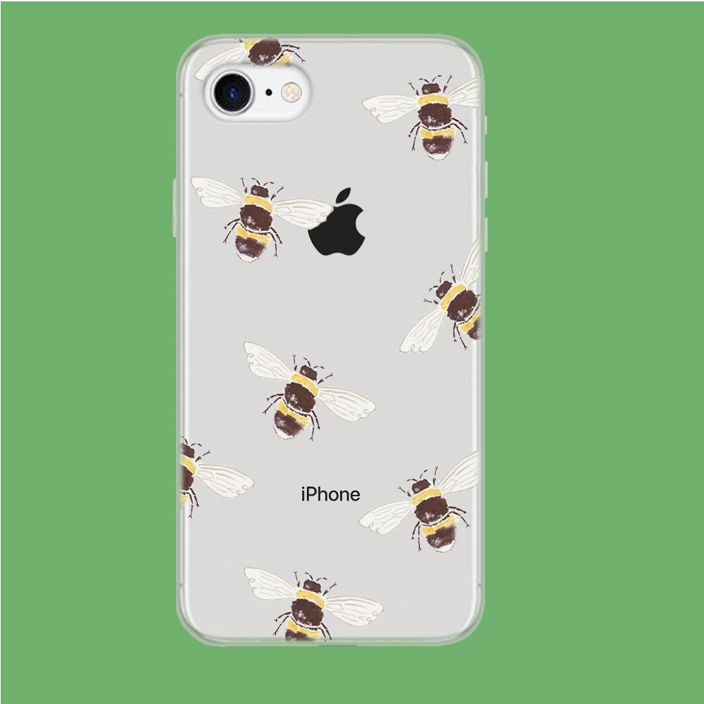 Honey Bee Patern iPhone 7 Clear Case
