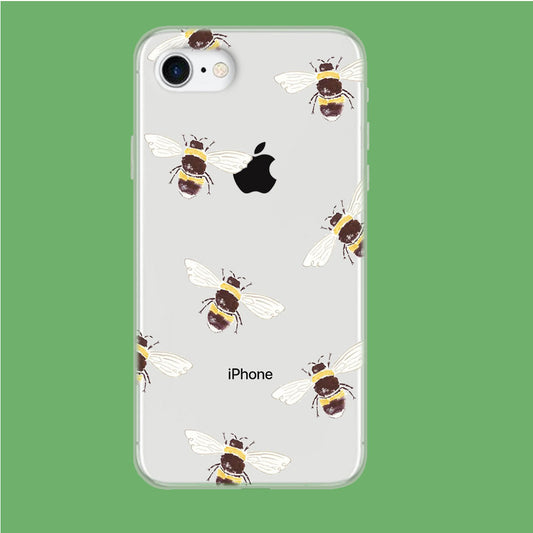 Honey Bee Patern iPhone 8 Clear Case