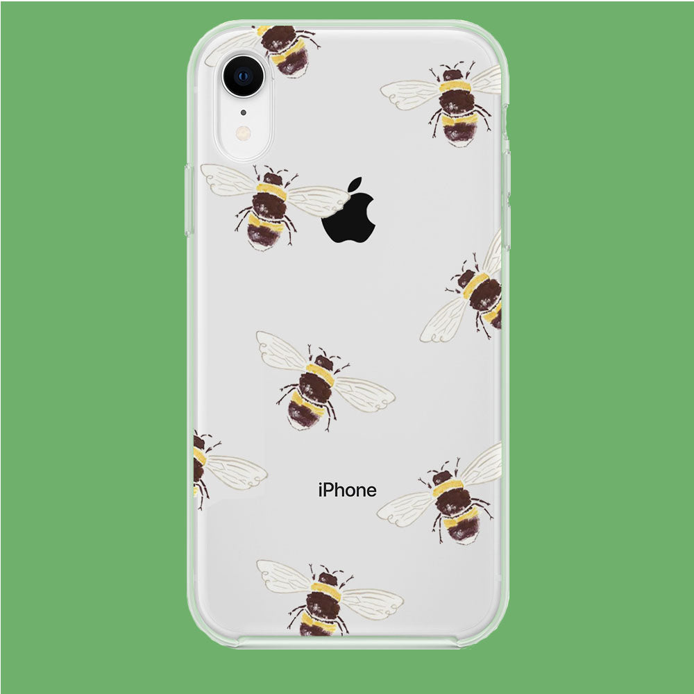 Honey Bee Patern iPhone XR Clear Case