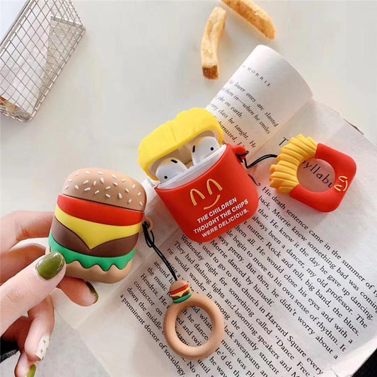 The Fast Foods Silicone Protective Case Cover For Apple Airpods