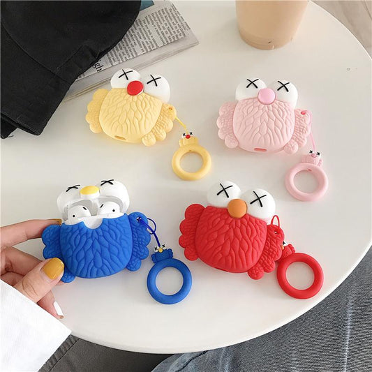 Elmo and Friends Silicone Protective Case Cover For Apple Airpods
