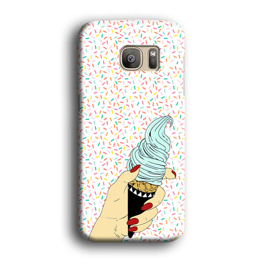 Ice Cream on Beauty Hand Samsung Galaxy S7 Edge 3D Case
