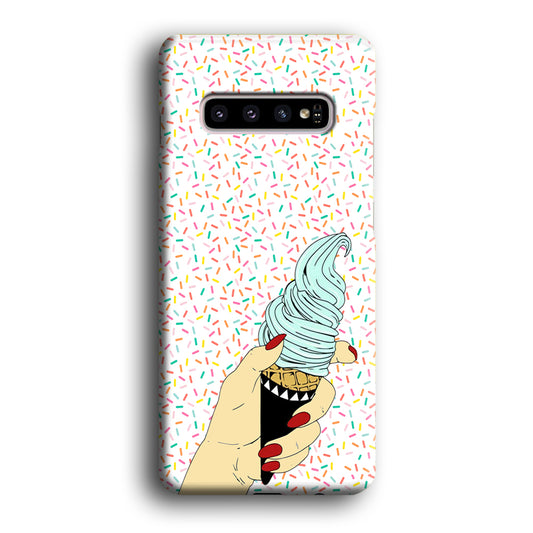 Ice Cream on Beauty Hand Samsung Galaxy S10 3D Case
