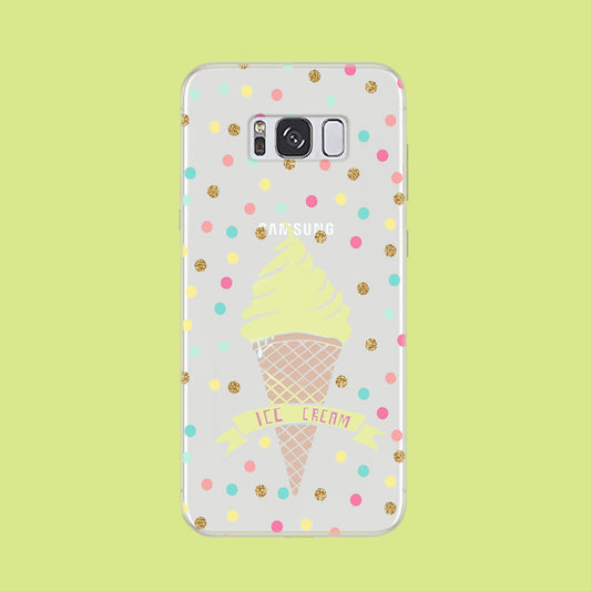 Ice Cream With Glitter Toping Samsung Galaxy S8 Plus Clear Case