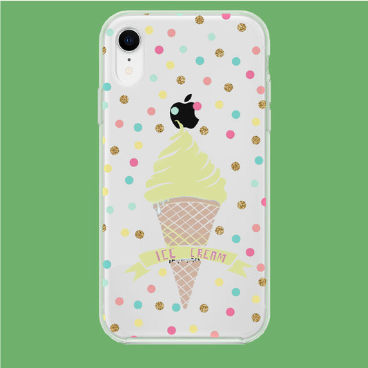Ice Cream With Glitter Toping iPhone XR Clear Case