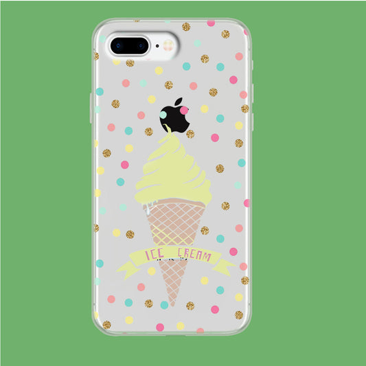Ice Cream With Glitter Toping iPhone 7 Plus Clear Case