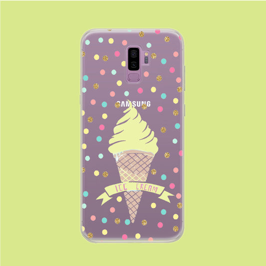 Ice Cream With Glitter Toping Samsung Galaxy S9 Plus Clear Case
