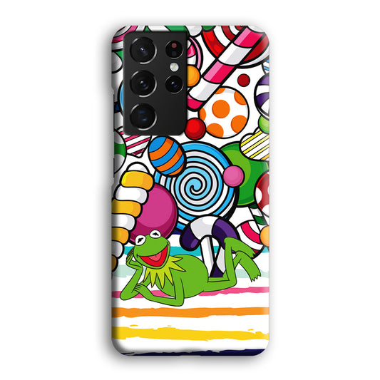 Kermit Frog Candy Time Samsung Galaxy S21 Ultra 3D Case