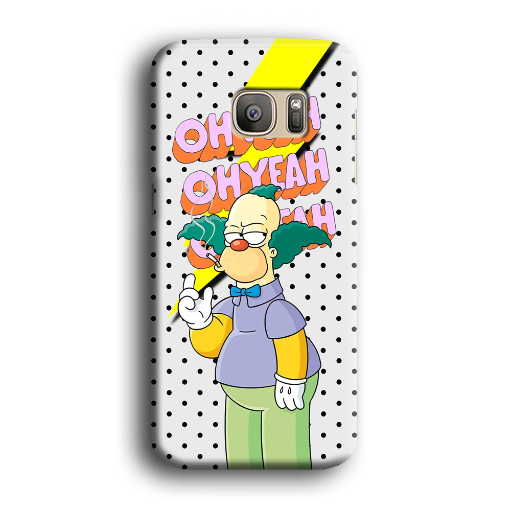 Krusty Clown Oh Yeah Samsung Galaxy S7 Edge 3D Case