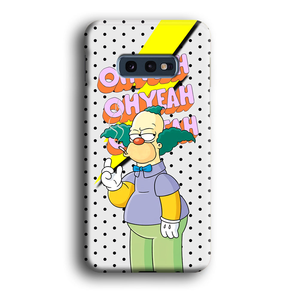 Krusty Clown Oh Yeah Samsung Galaxy S10E 3D Case