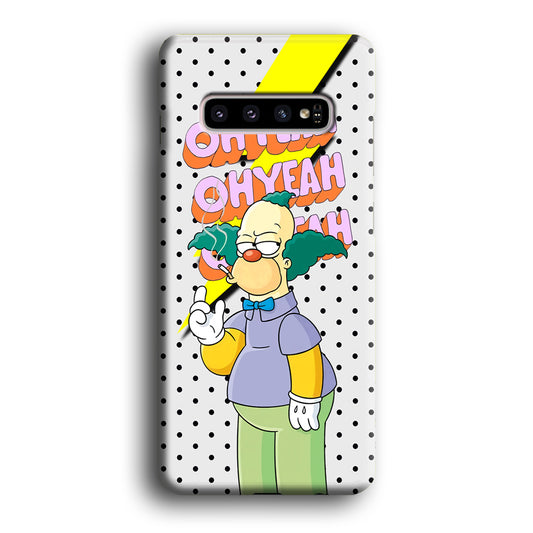 Krusty Clown Oh Yeah Samsung Galaxy S10 3D Case