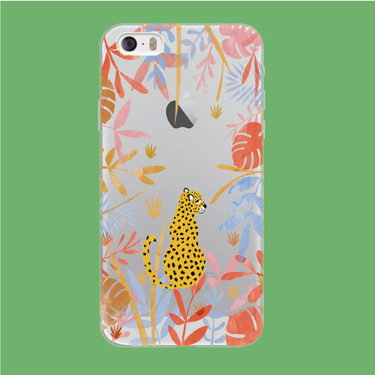 Leopard and Forest Leaves iPhone 5 | 5s Clear Case