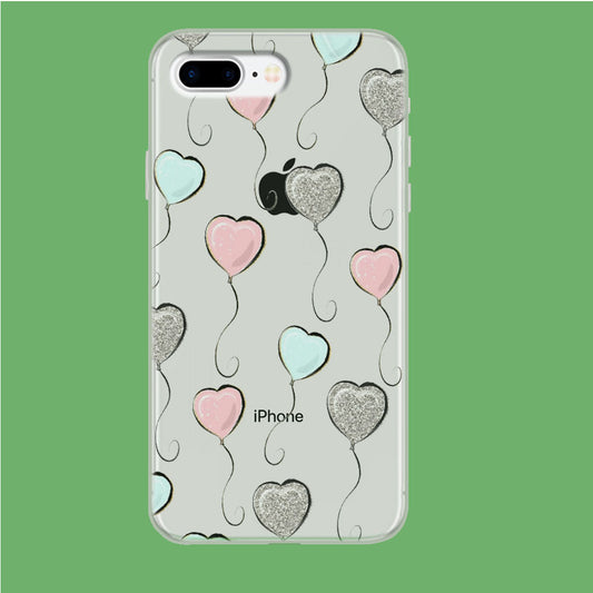 Loving With Ballon iPhone 8 Plus Clear Case