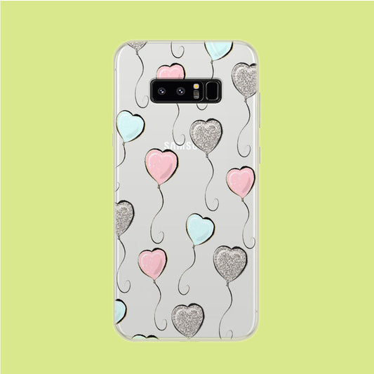 Loving With Ballon Samsung Galaxy Note 8 Clear Case
