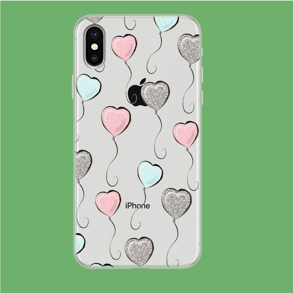 Loving With Ballon iPhone Xs Clear Case