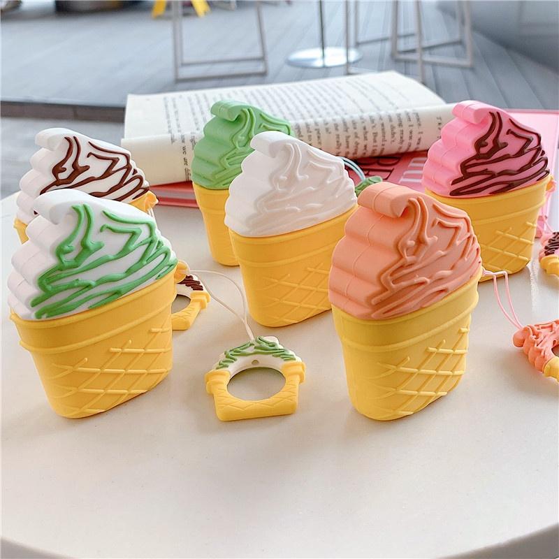 Pot Ice Cream Silicone Protective Case Cover For Apple Airpods