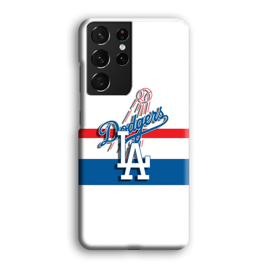 MLB Los Angeles Dodgers White Jersey Samsung Galaxy S21 Ultra 3D Case