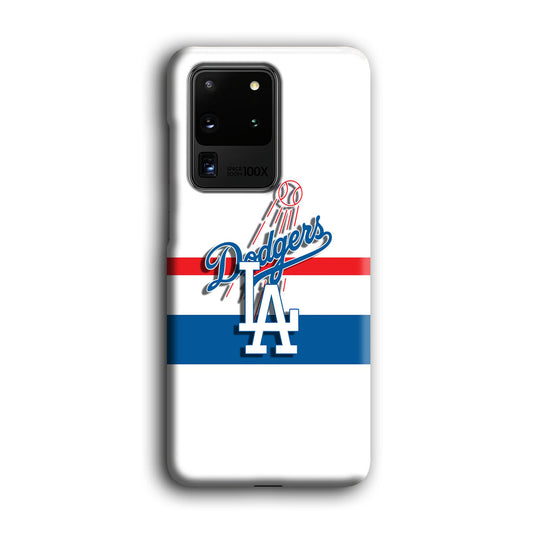 MLB Los Angeles Dodgers White Jersey Samsung Galaxy S20 Ultra 3D Case