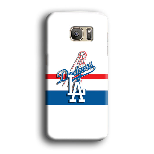 MLB Los Angeles Dodgers White Jersey Samsung Galaxy S7 Edge 3D Case