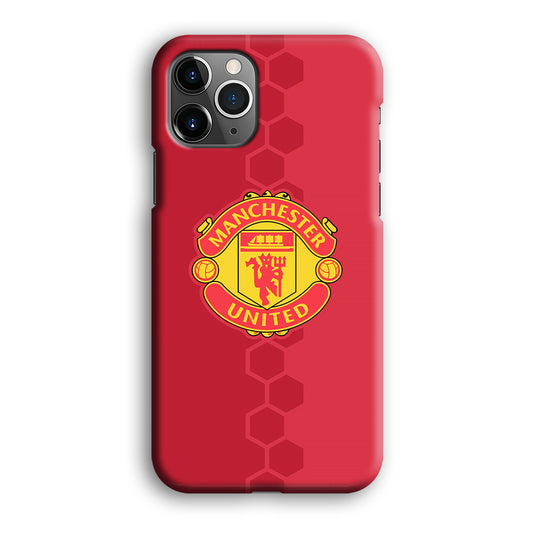 Man. United Red Hexagon and Emblem iPhone 12 Pro 3D Case