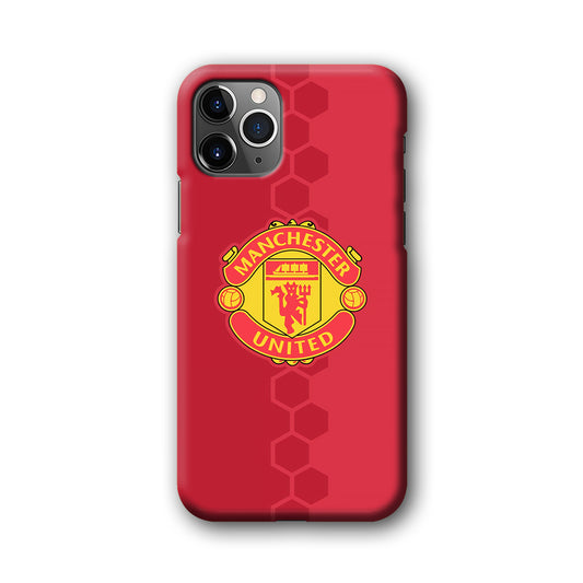 Man. United Red Hexagon and Emblem iPhone 11 Pro Max 3D Case