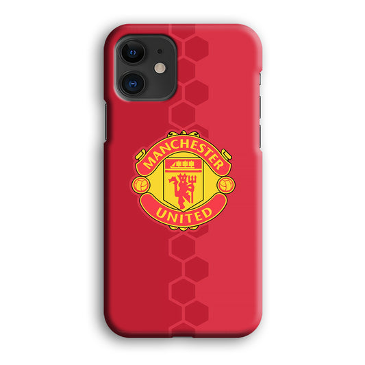 Man. United Red Hexagon and Emblem iPhone 12 3D Case