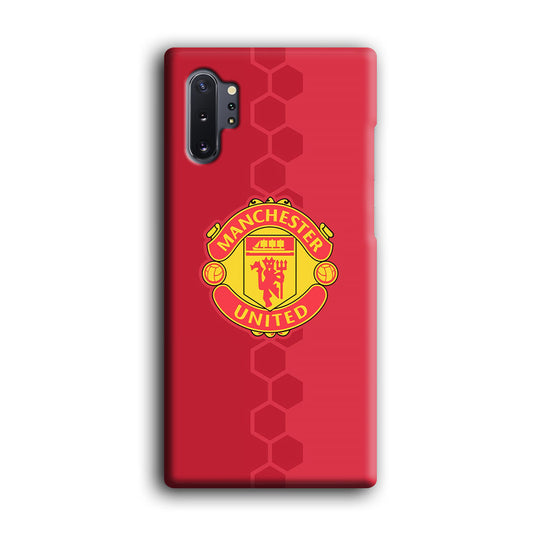 Man. United Red Hexagon and Emblem Samsung Galaxy Note 10 Plus 3D Case