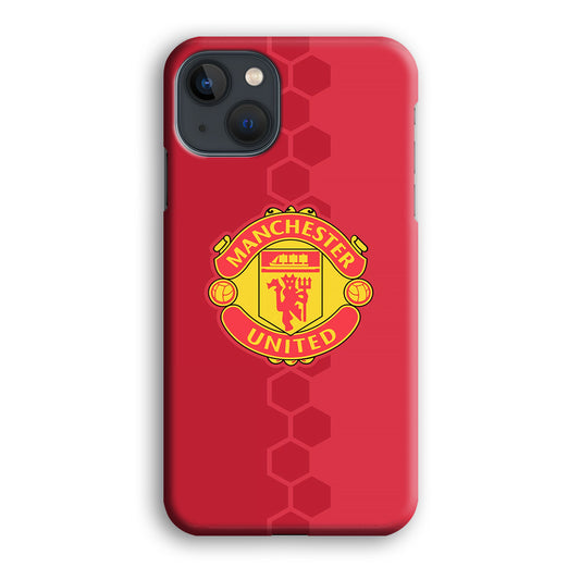 Man. United Red Hexagon and Emblem iPhone 13 3D Case