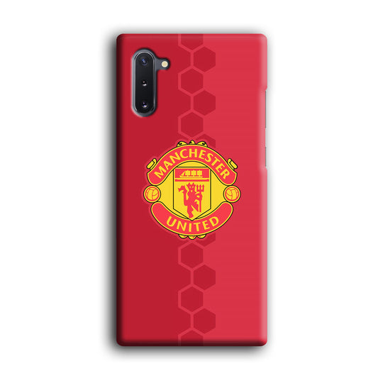 Man. United Red Hexagon and Emblem Samsung Galaxy Note 10 3D Case