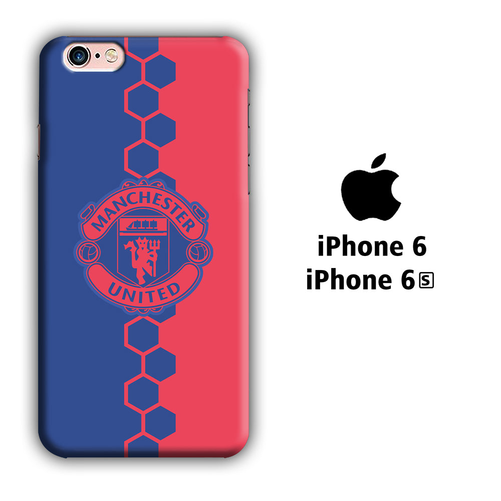 Man. United Blue Hexagon and Emblem iPhone 6 | 6s 3D Case