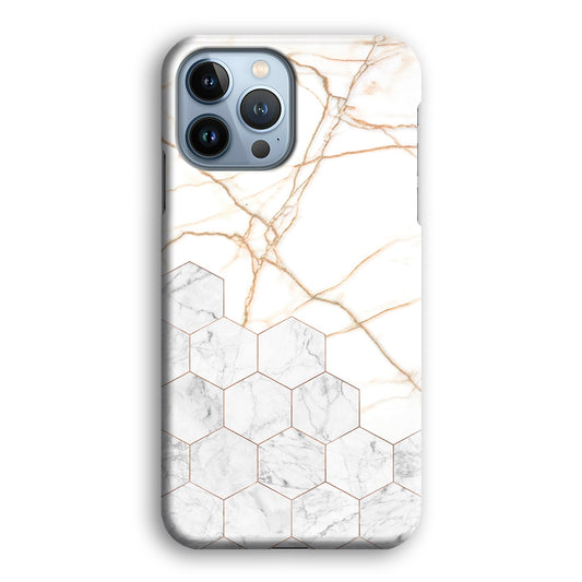 Marble Hexagon Link iPhone 13 Pro 3D Case