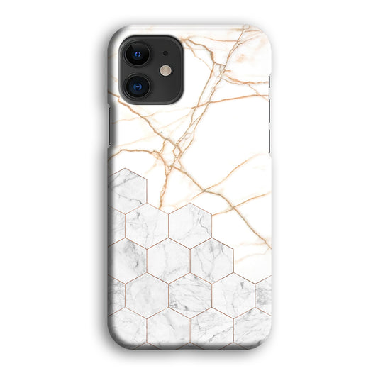 Marble Hexagon Link iPhone 12 3D Case