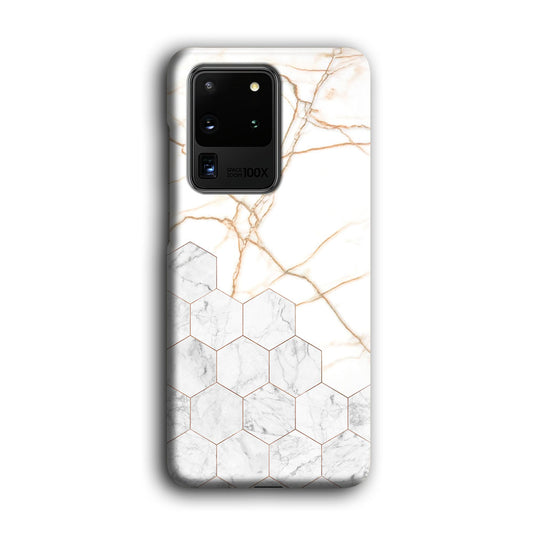 Marble Hexagon Link Samsung Galaxy S20 Ultra 3D Case