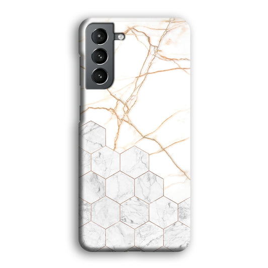 Marble Hexagon Link Samsung Galaxy S21 3D Case