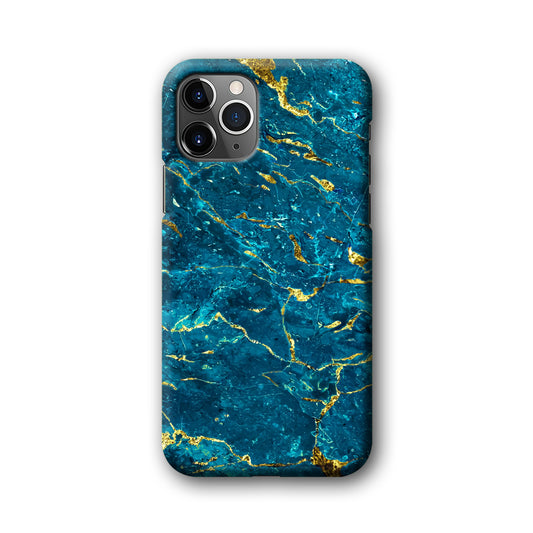 Marble Navy Blue and Gold Line iPhone 11 Pro Max 3D Case