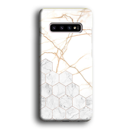 Marble Hexagon Link Samsung Galaxy S10 3D Case