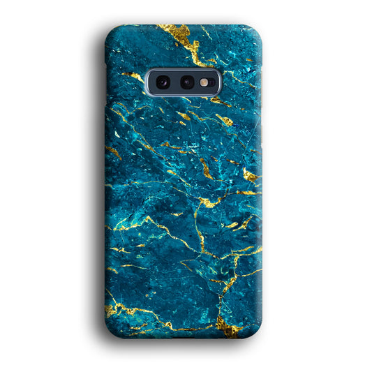 Marble Navy Blue and Gold Line Samsung Galaxy S10E 3D Case