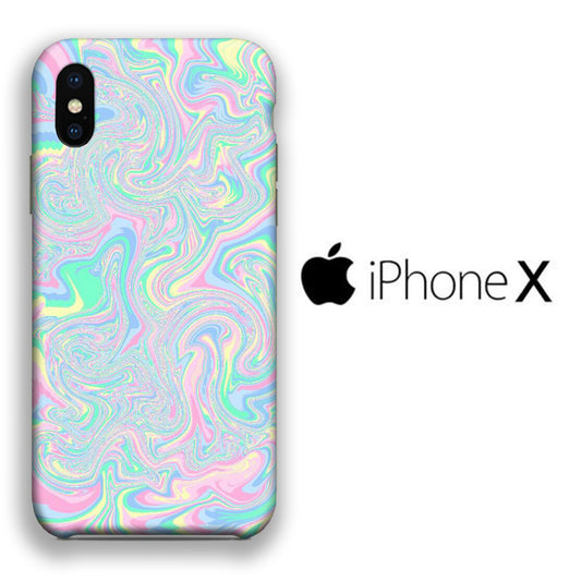 Marble Rainbow Vision iPhone X 3D Case