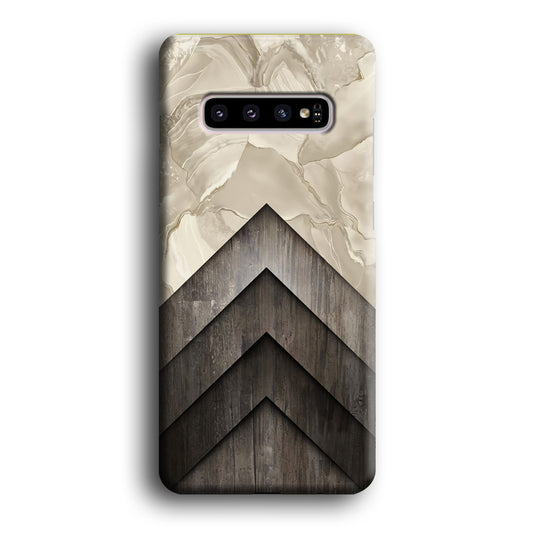 Marble Wood Stuffing Samsung Galaxy S10 3D Case