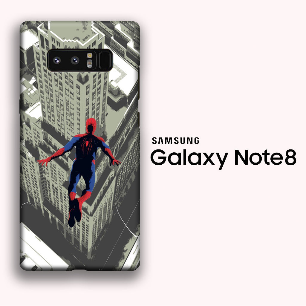 Marvel Spiderman Jump Samsung Galaxy Note 8 3D Case