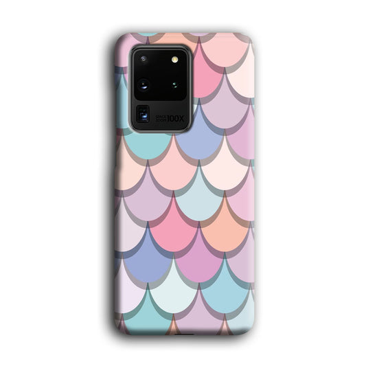 Mermaid Patern Soft Colour Samsung Galaxy S20 Ultra 3D Case