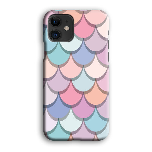 Mermaid Patern Soft Colour iPhone 12 3D Case